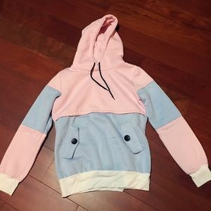 Aesthetic color block hoodie